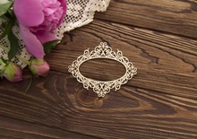 Чипборд від WOODchic - Рамка "Овальна з вензелями", 11x8.7 см