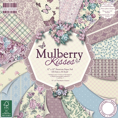 Набор скрапбумаги от First Edition - Mulberry Kisses, 30х30 см, 16 шт. (1/3 набора)