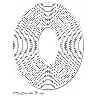Лезвие My Favorite Things - Die-namics Inside & Out Stitched Oval STAX, 5 шт.