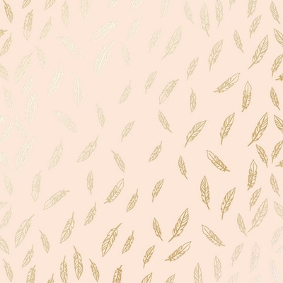 Аркуш одностороннього паперу з фольгуванням Golden Feather Beige, ТМ Фабрика Декору