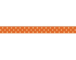 Стрічка у горошок BoBunny - Burnt Orange Double Dot, ширина 1 см, довжина 90 см