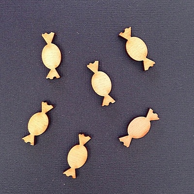 Деревʼяна фігурка WOOD-043 - Цукерка, 1 штука