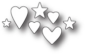 Лезвие от Memory Box -  DIES- Hearts and Stars
