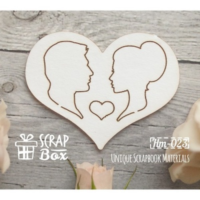 Чипборд ScrapBox - Силуети в серці №1