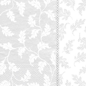 Серветка для декупажу "Філенка з в’юнка", колір фону: білий, розмір: 33x33 см