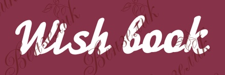 Чипборд від Вензелик - Напис "Wish book", розмір: 33x160 мм