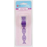 Лента самоклеющаяся блестящая Ажур фиолетовая, 2 м, ТМ Santi