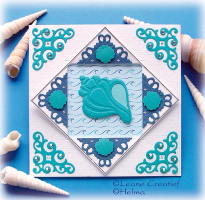 Ножі для вирубки від LeCreaDesign - Border corner curve - хвилі, 4 ел.