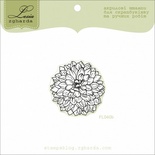 Акриловий штамп Lesia Zgharda FL040b Квітка маленька — контур, розмір 3,5x3,6 см