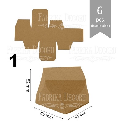 Набір паперових заготовок 009, ТМ Fabrika Dekoru, 6 штук, вибір кольору