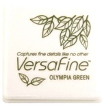 Пигментные быстросохнущие чернила Tsukineko - VersaFine 1in Cube Pads Olympia Green