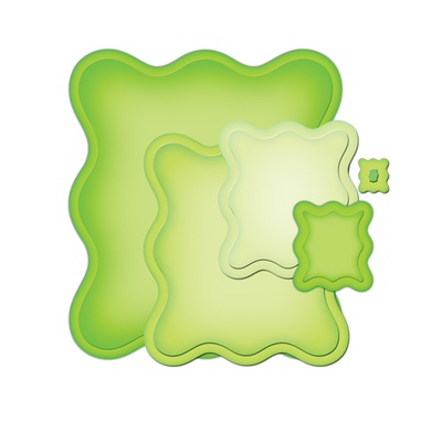 Ніж для вирубки від Spellbinders - Wavy Rectangles, 5шт.