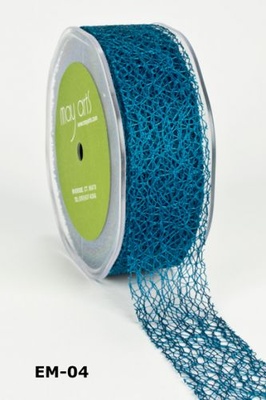 Стрічка "Павутинка", колір синій яскравий, ширина 38 мм, довжина 90 см