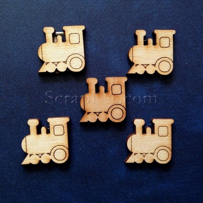 Дерев’яна фігурка WOOD-008 - Паровоз, 1 штука