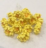 Фантазийный цветок, цвет желтый, 1 шт., диаметр 15-17 мм