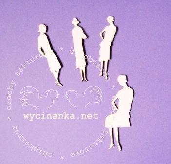 Чипборд від Wycianka - Ретро - імперські силуети, 4 шт.