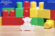 Чипборд від Вензелик - Ведмедик, розмір: 48x49 мм