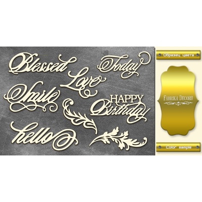 Чипборд Фабрика Декору - Романтика 1, колір золото