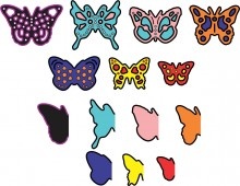 Ніж для вирубки Mini Dimensional Butterflies w Angel Angel Cheery Cheery Designs, 14 шт.