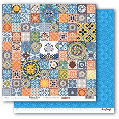 Набор бумаги для скрапбукинга - Средиземноморье, англ.язык, 30,5х30,5 см, 190 гр/м, 8 двусторонних листов