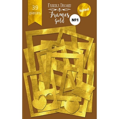 Набір рамок з фольгуванням №1 Gold, 39 шт., ТМ Фабрика Декору