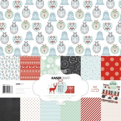 Набір скрап-паперу Kaisercraft - North Pole Collection - Christmas, 30,5 х 30,5.