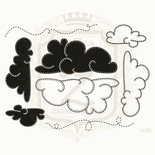 Набір акрилових штампів Lesia Zgharda N055 Облака