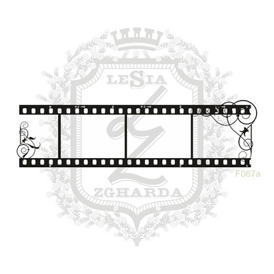 Акриловый штамп Lesia Zgharda F087a Фотопленка с завитками