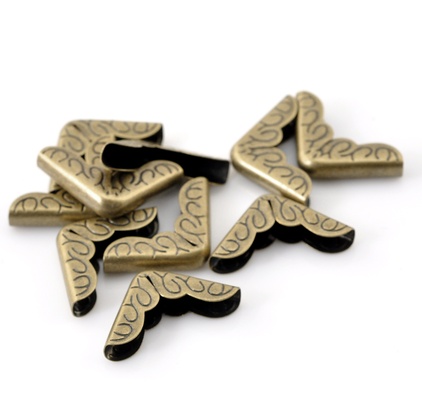 Куточки для альбомів, 22x16мм, антична бронза, 4 шт.