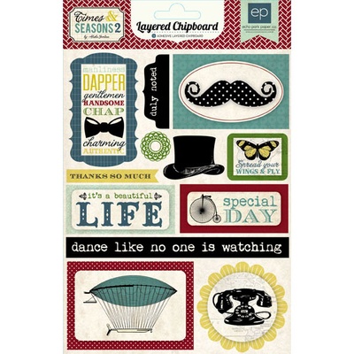 Багатошарові висічки для скрапбукінгу від Echo Park - Times & Seasons Two