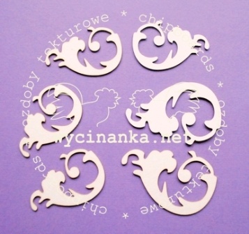 Чипборд від Wycianka - Стилізоване листя аканта, 6 шт.