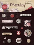 Набір епоксидних наліпок від Scrapmir - Charming (Чарівність), 16шт.