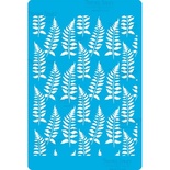 Трафарет багаторазовий 15x20cм Папороть фон 296, ТМ Фабрика Декору