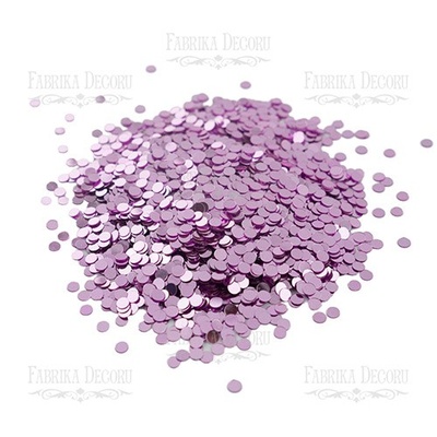 Паєтки круглі пласкі, рожеві металік 410, ТМ Фабрика Декору