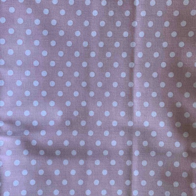 Бавовна бязь. Великі горошки 6 мм, колір пильна троянда, 50×70см