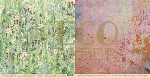 Лист двусторонней бумаги для скрапбукинга от EcoPaper - "Цветущий луг" из коллекции "Среди лугов".