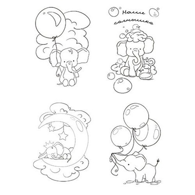 Набор открыток для раскрашивания аква чернилами My little baby boy, ТМ Фабрика Декора