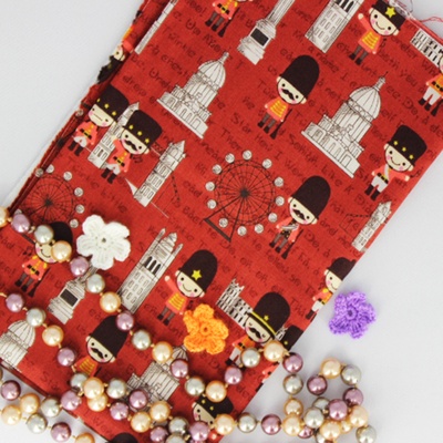 Бавовна, Гвардейці Королеви, бордовий фон,45x55см