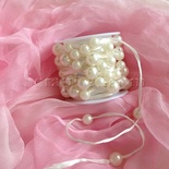 Стрічка з кремовими перлинами, 1 м