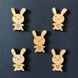 Деревянная фигурка WOOD-111 - Зайчик, 1 штука