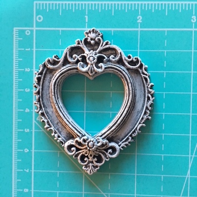 Гіпсова рамка «Серце» з патинуванням від E.В.A., 5,8x7см, 1 шт.