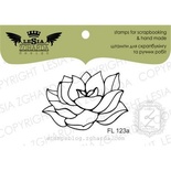 Акриловый штамп Lesia Zgharda FL123a Суккулент маленький, размер 4х2,8 см