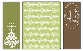 Папка для тиснення від Sizzix TextuRed Impressions Embossing Folders 3PK - Season'Greetings Set