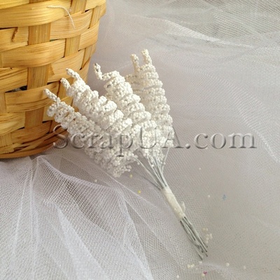 Веточки-спиральки, цвет белый, пучок из 12 штук