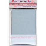 Набор серебристых перламутровых заготовок для открыток, 10см*15см, 250г/м2, 5шт., ТМ Santi