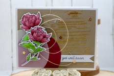 Набір ножів і штампів від Poppystamps - Peony Stems and Blossoms