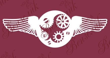 Чипборд від Вензелик - Крила Стімпанк, розмір: 35x97 мм