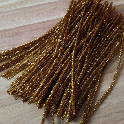 Синельная проволока, цвет люрекс золото, 30 см, 1 штука