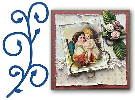 Ніж для вирубки Marianne Design Creatables - Swirl Leaf