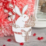 Чипборд ScrapBox - зайчик у горшці Hf-096